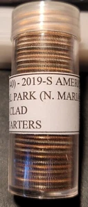2019-S AMERICAN MEMORIAL PARK, NORTH MARIANA PROOF CLAD QUARTER ROLL OF 40 COINS - Bild 1 von 2