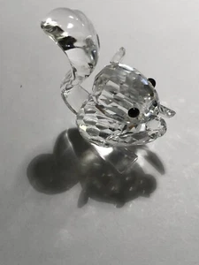 SWAROVSKI Silver Crystal Squirrel Eating A Nut - Picture 1 of 7