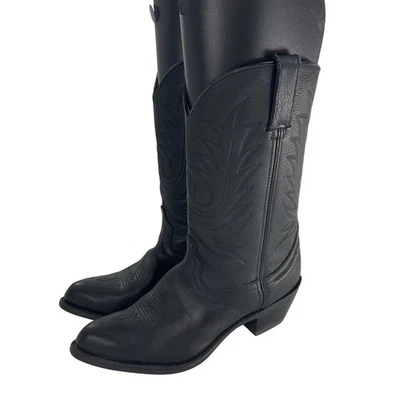 Durango Womens Black Leather Cowboy Cowgirl Western Boots Size 8 W embroidered 8 - Image 1 of 4