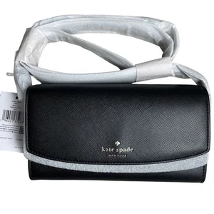 Kate Spade Dana kleine Klappe Umhängetasche - schwarz - Saffiano PVC KE623 - $ 249 - Bild 1 von 9
