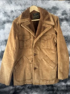 Vintage Westwind Sportswear Brown Jacket Sherpa Lined Men’s L 957 - Picture 1 of 7
