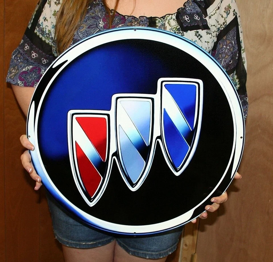 Letrero de metal Buick Tri-Shield a todo color - 19" x 19" Foto 1 de 1