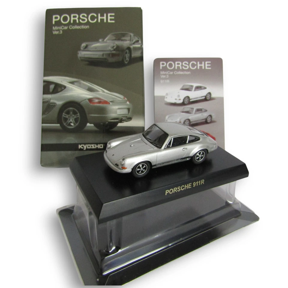 Porsche 911 R plateado Kyosho 1/64 #0345 Foto 1 de 1