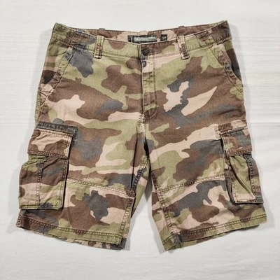 Old Navy Cargo Shorts Mens 38x11 Green Camo Baggy Skater Military Y2K - Image 1 of 4