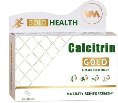 Suplemento dietético Calcitrin Gold para reforço de mobilidade 60 comprimidos suportes - Imagem 1 de 4