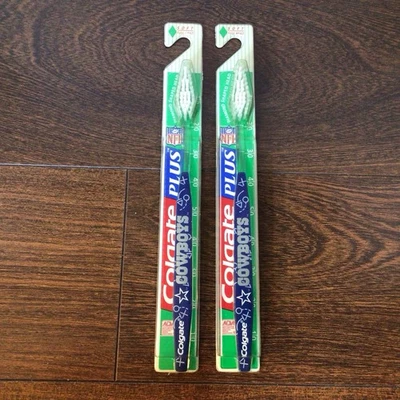 2x Colgate NFL Dallas Cowboys Football Soft Toothbrush Stocking Stuffer Gift - Image 1 of 4