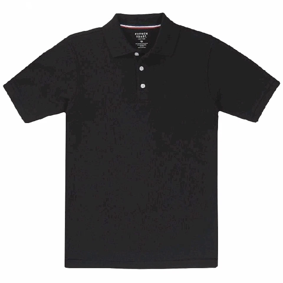 French Toast Boy's Short Sleeve Pique Polo Black Uniform Shirt Sz: XS - Image 1 of 1