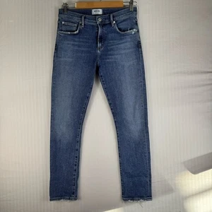 Agolde Toni Mid-Rise Straight Leg Medium Wash Denim Jeans Women’s 26 Distressed - Picture 1 of 9