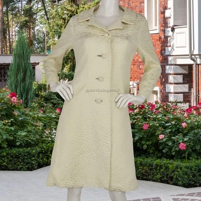 Adolph Blank Ivory Coat S: 60s Vintage Chic - Image 1 of 4