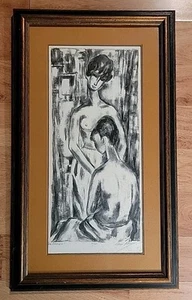 Litografía vintage Doris Klein Las mujeres firmada desnuda mcm - Imagen 1 de 9