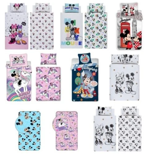 Mickey & Minnie Mouse Simple Double Bébé Housse de Couette Jeux Enfants Disney - Photo 1/1