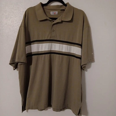 Perry Ellis America Men's Rugby Polo  Sz 2X  Olive Green Black/White Chest... - Image 1 of 4