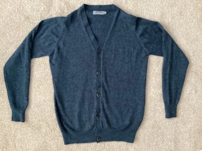 Mens James Pringle 50% Merino Wool cardigan Edinburgh Woollen Mill Small blue - Image 1 of 4