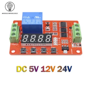 DC 5V/12V/24V PLC Digital Cycle Timer Relay Module Auto Delay Multifunction - Picture 1 of 23