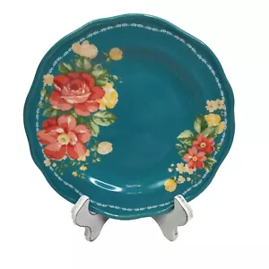 Pioneer Woman Vintage Floral Teal 8.5” Salad Plate Scalloped Replacement - Picture 1 of 3