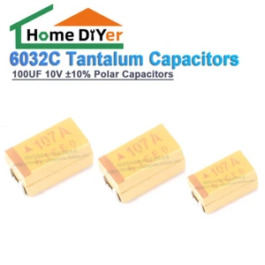 Chip Tantalum Capacitors 6032C 100UF 10V ±10% Polar Capacitors - Picture 1 of 5