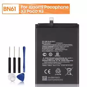 Original Replacement Phone Battery BN61 For Xiaomi Pocophone X3 Poco X3 6000mAh - Picture 1 of 6