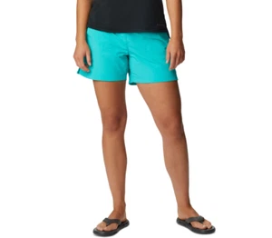 Columbia Women Sandy River Water-Repellent Shorts Bright Aqua Size L - Picture 1 of 1