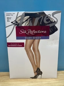 NWT Hanes Pantyhose JET Size CD Silk Reflections Control Top Slightly Imperfect - Picture 1 of 4
