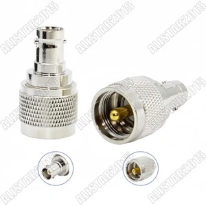 1x UHF PL-259 Male Plug to BNC Jack Female RF Adapter BNC-UHF Brass Connector - Picture 1 of 6