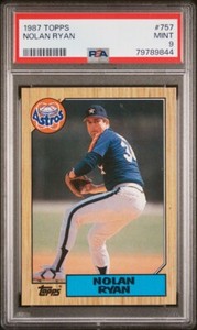 Nolan Ryan #757 PSA 9 MINT Baseball Card 1987 Topps Houston Astros MLB HOF