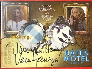 2016 BATES MOTEL DUAL COSTUME AUTO: VERA FARMIGA #DCVF AUTOGRAPH "CONJURING"  - Picture 1 of 12