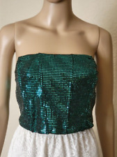 sincerely Jules sequined crop top strapless Corset tube top size M