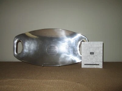 NAMBE Alloy Metal Handled Serving Tray;  # 610   14 1/8” X 7” - Image 1 of 4