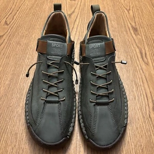Handmade Men’s Leather Gorpcore Outdoor Shoes Eu48 US 13-14 Brand New Unbranded - Picture 1 of 11