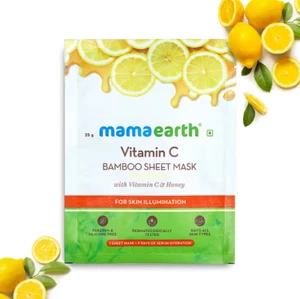 Mamaearth Vitamin C Bamboo Sheet Mask with Vitamin C and Honey - 25 gm - Picture 1 of 6