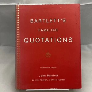 Bartlett's Familiar Quotations by John Bartlett 2002 Hardcover DJ Revised... - Bild 1 von 8