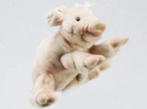 Pig Full Body Hand Puppet by Hansa Realistic Look Plush Animal Learning Toys NEW - Picture 1 of 2