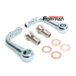 Turbo Water Pipe Kit M14x1.5mm Fit Garrett GT258 GT28 GT30 GT35 T25 T28 90DEG - Picture 1 of 1