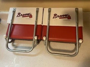 Vintage 1992 Atlanta Braves Deluxe Seat Cushion Set Of Two - Picture 1 of 8