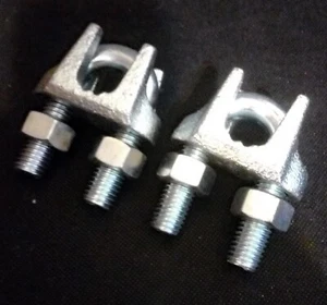 Two New 3/4" Wire Rope Clip Zinc Plated Cable Clamp - Picture 1 of 4