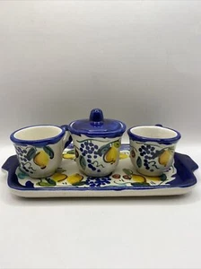 Espresso Set 5 Piece Alfonso Fusco Amalfi Italian Ceramic Handpainted~Italy - Picture 1 of 7
