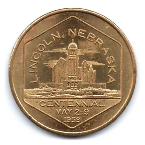NEBRASKA CENTENNIAL • 1959 • GOOD FOR 50¢ IN TRADE • LINCOLN, NE. • TC-393149 - Bild 1 von 2