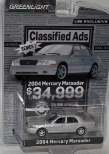 Coche de juguete modelo fundido a presión Greenlight 1/64 plateado 2004 Mercury Marauder 04 edición limitada - Imagen 1 de 1