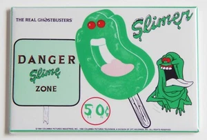 Slimer Ice Cream FRIDGE MAGNET sign popsicle ghostbusters - Picture 1 of 3