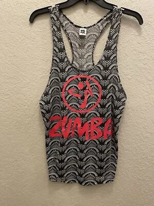 Zumba Fitness Tribal/Aztec Instructor Black, White, and Coral Women's Top - Picture 1 of 4
