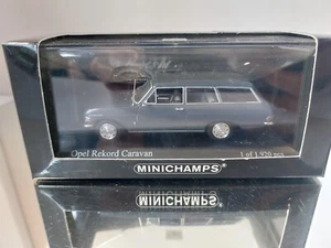 Minichamps Opel Rekord Caravan gris pizarra 1:43 en caja - Imagen 1 de 10