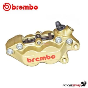 Brembo brake caliper right front P4.30/34 gold 40mm mounting red logo with pads - Picture 1 of 10