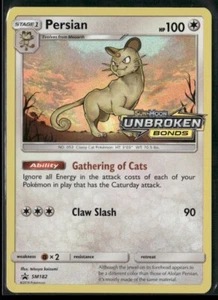 Pokemon TCG Persian SM182 Unbroken Bonds Pre Release Promo - Picture 1 of 4