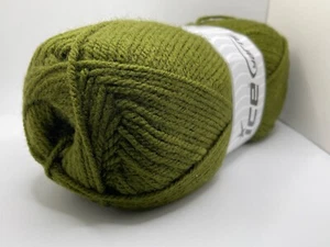 Dark Army Green Favorite Worsted Yarn 23739 Ice Yarns Acrylic 100gr 229yds - Picture 1 of 7