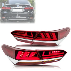 LED Tail Lights for Toyota Camry 2018-2023 8th Gen Red Rear Lamps Pair Assembly - Picture 1 of 5