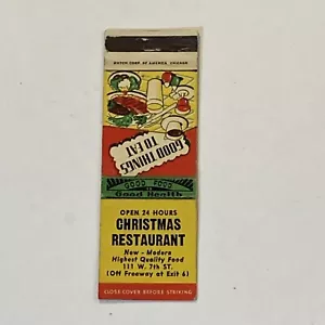 DE COLECCIÓN CUBIERTA MATCHBOOK Restaurante de Navidad, Pueblo, Colorado - Imagen 1 de 2