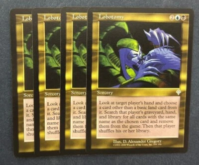 MTG 4X INVASION LOBOTOMY NM MAGIC THE GATHERING SORCERY COMMON CARDS ENGLISH - Image 1 of 4