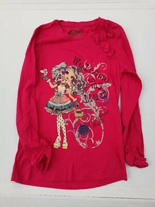 Ever After High Top Madeline Hatter Kids Girl Rasberry Pink 100% Cotton 10 Years - Picture 1 of 6