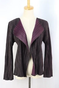PLEATS PLEASE lila Strickjacke Jacke ISSEY MIYAKE 172 9013 - Bild 1 von 5