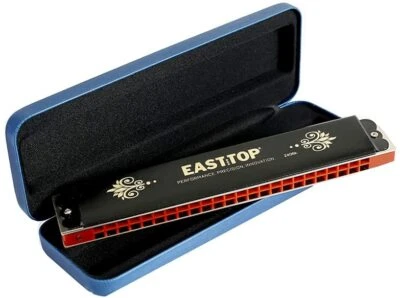 EASTTOP East Top 24Holes Tremolo Harmonica Key of C Professional Harmonica Birthday Gift